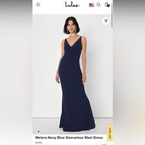 Dark navy bridesmaid or wedding guest dress. Worn once, in great condition!